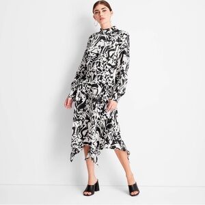 Monochrome Asymmetrical Dress